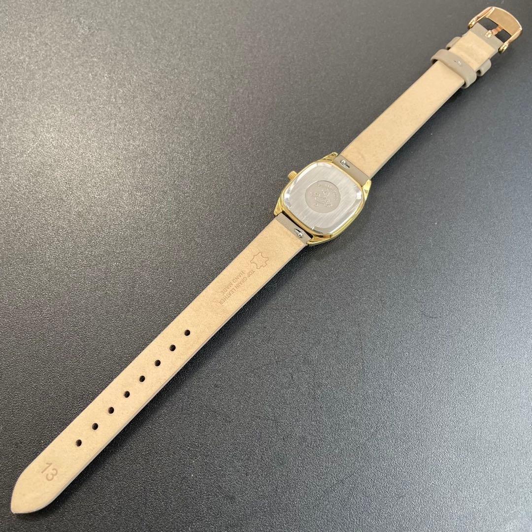 【良品 可動品】 オメガ シーマスター 腕時計 スクエア レディース ゴールド