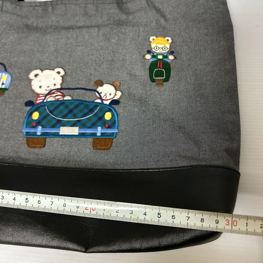 familiar トートバッグ　レッスンバッグ　ブラック ダークグレー　男の子