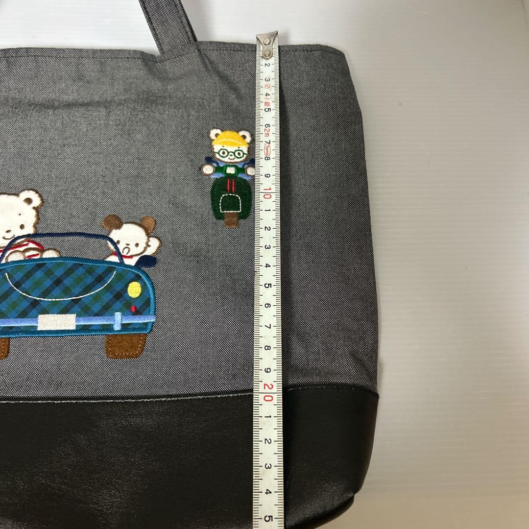 familiar トートバッグ　レッスンバッグ　ブラック ダークグレー　男の子