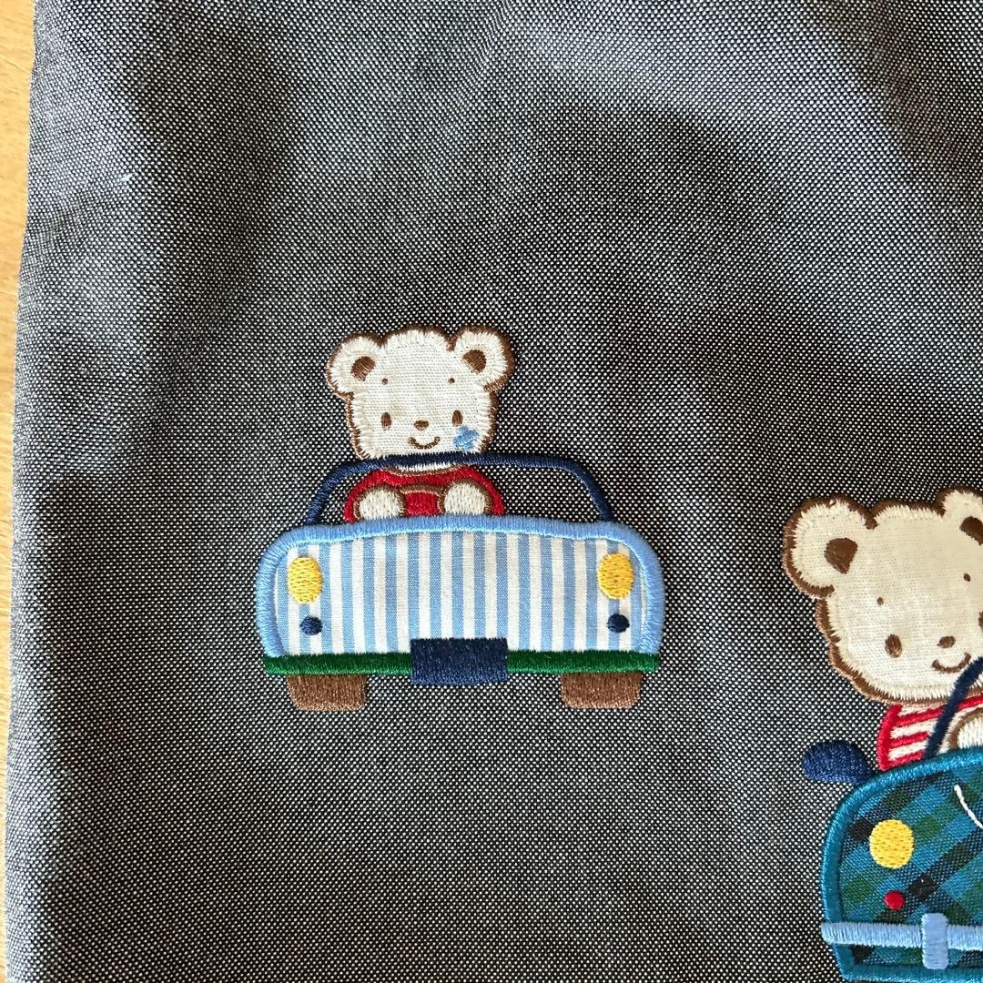 familiar トートバッグ　レッスンバッグ　ブラック ダークグレー　男の子