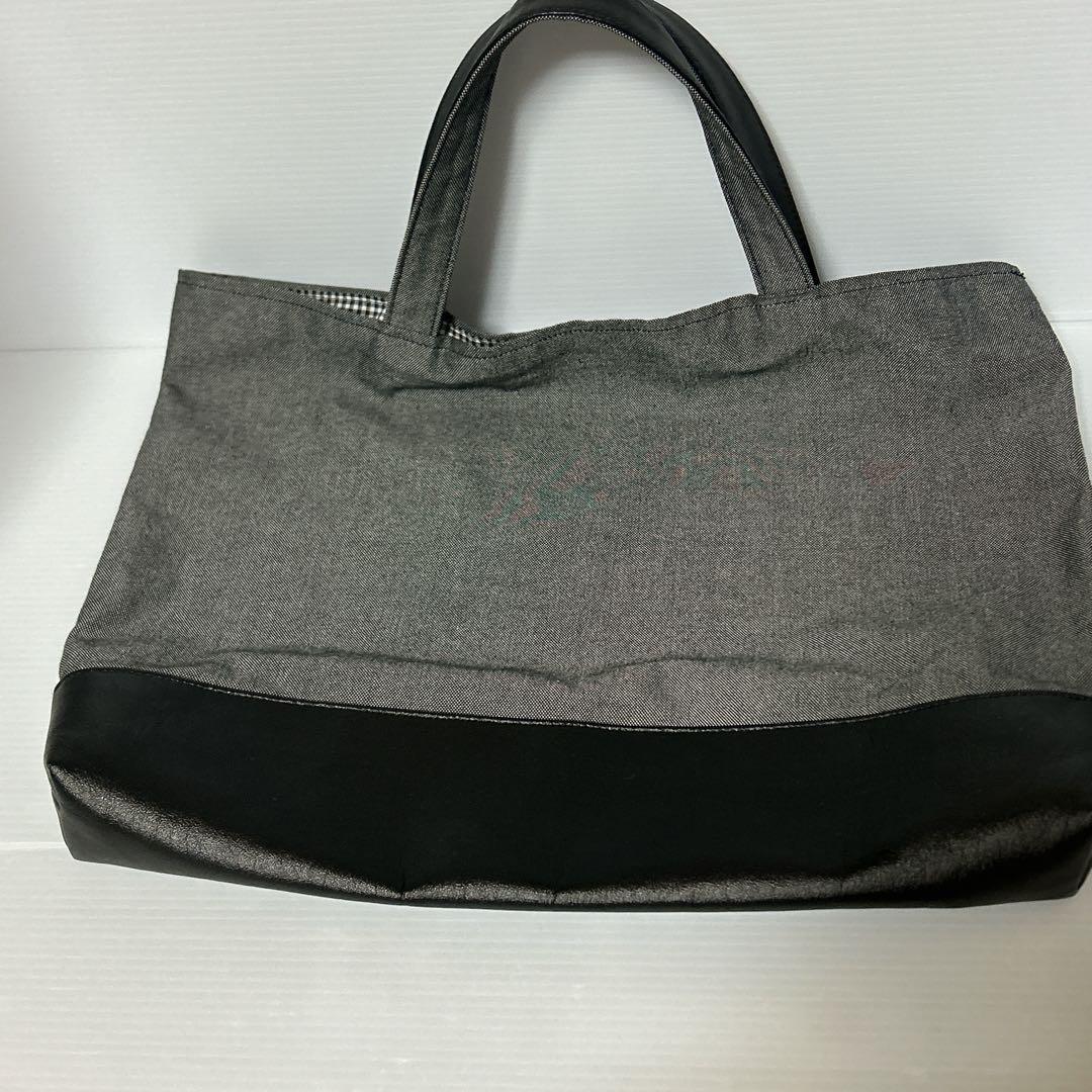 familiar トートバッグ　レッスンバッグ　ブラック ダークグレー　男の子