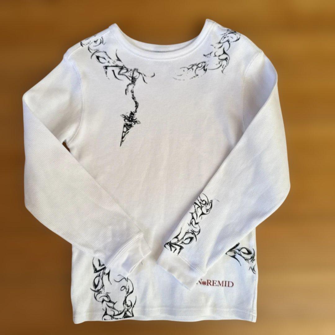 NoREMID ホワイト 長袖カットソー L