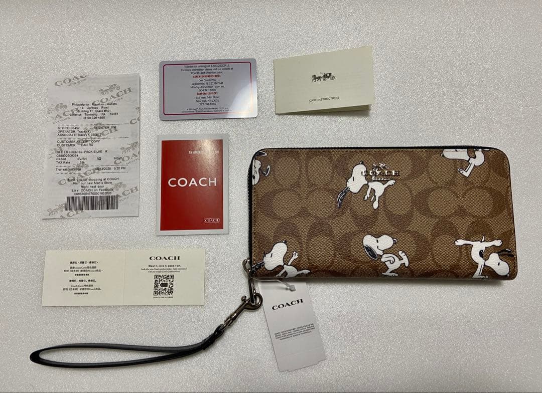 【新品未使用】COACH コーチ 長財布　 スヌーピー限定モデル　C4596