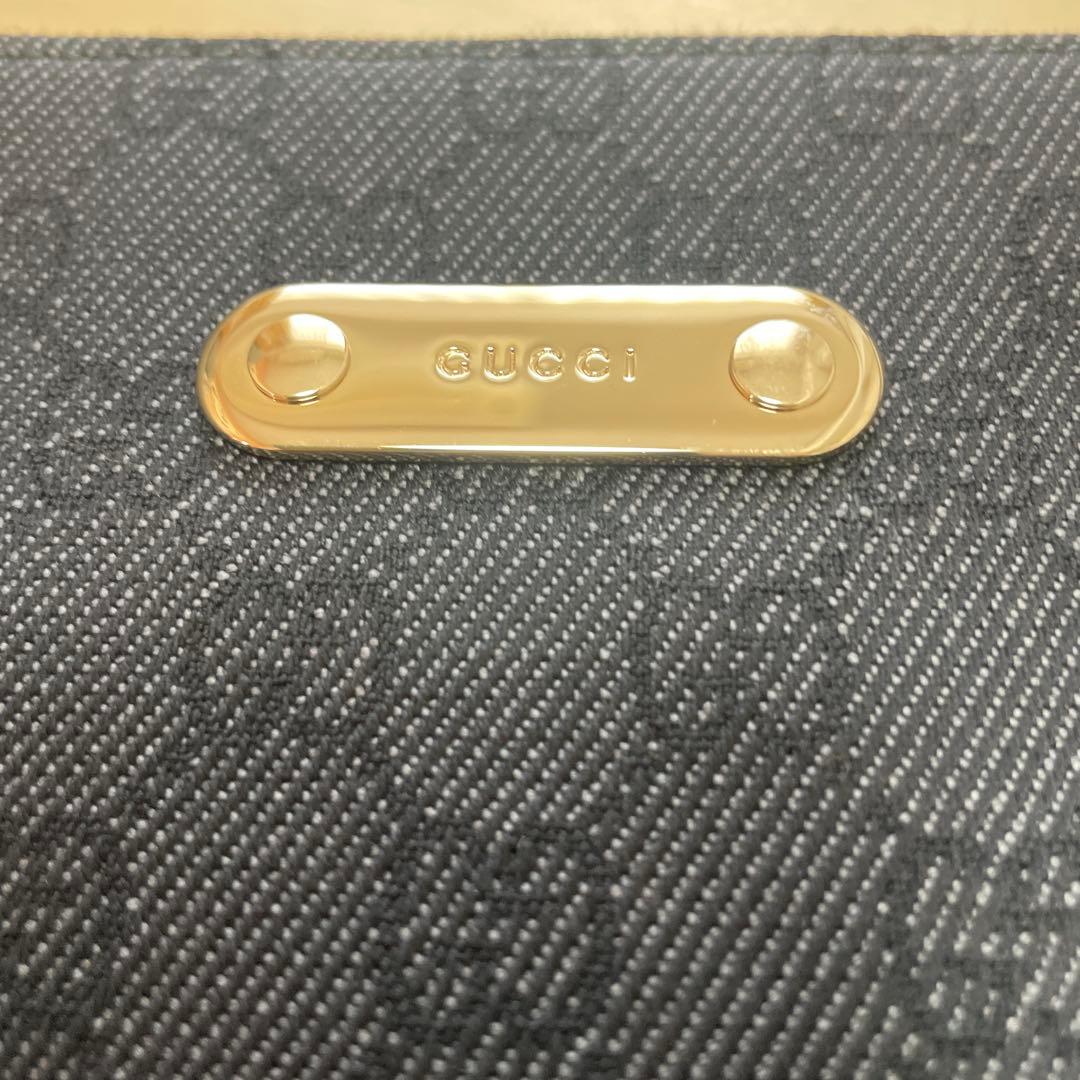 グッチキャンパス/GG柄/黒/大きめショルダーバッグ/未使用品GUCCI