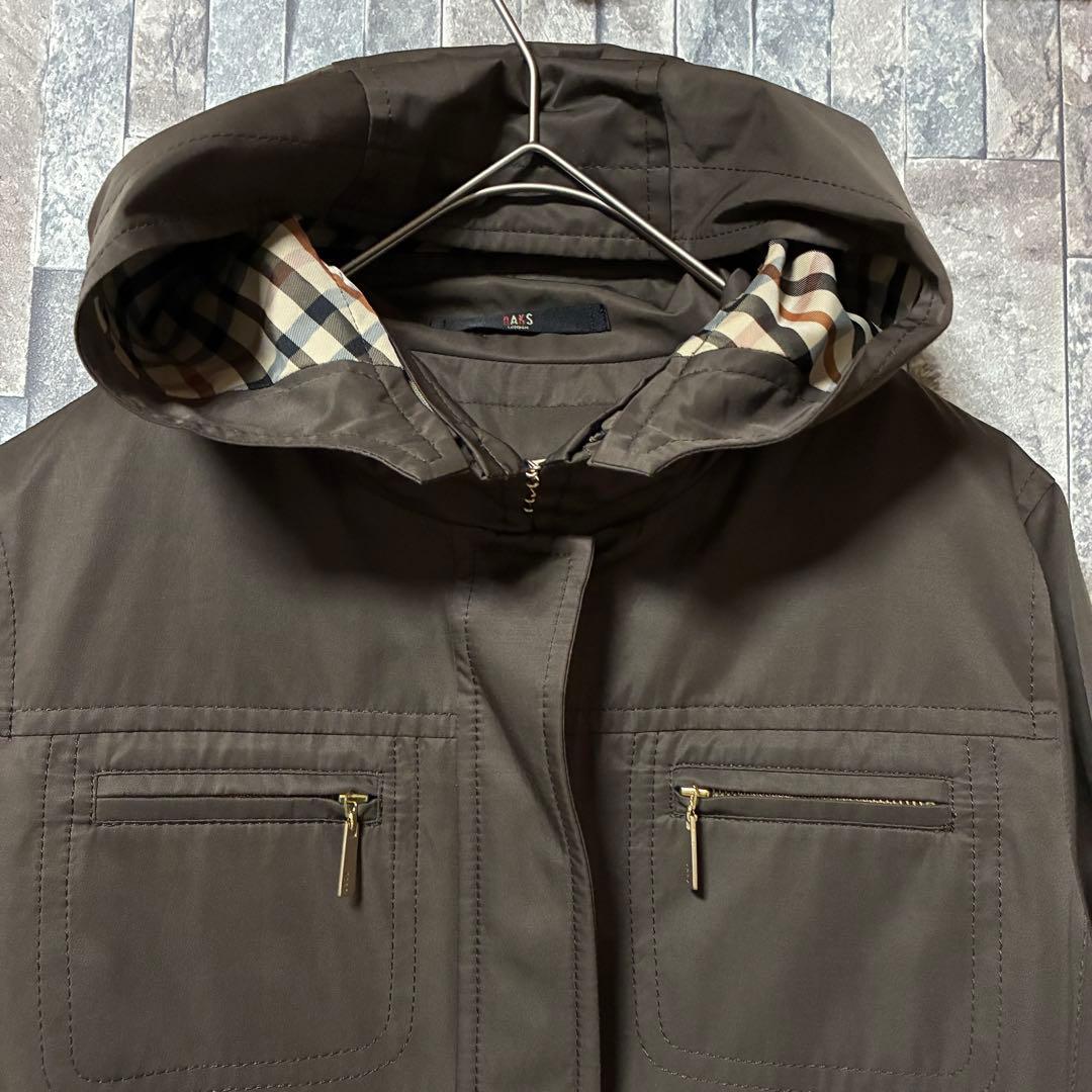 極美品✨【DAKS LONDON】スプリングコート フード付き 取り外し (M)