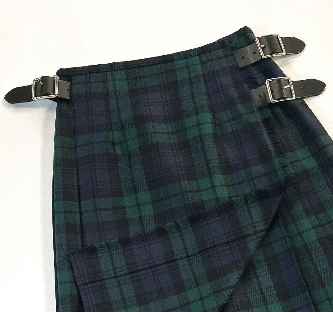 【定番人気】極美品＊オニールオブダブリン ブラックウォッチ キルトラップスカート
