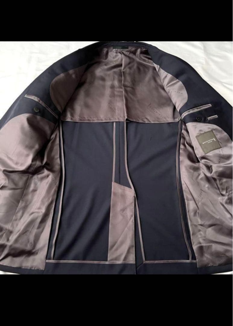 【美品】マッキントッシュロンドン イタリア製生地　セットアップ スーツ ネイビー