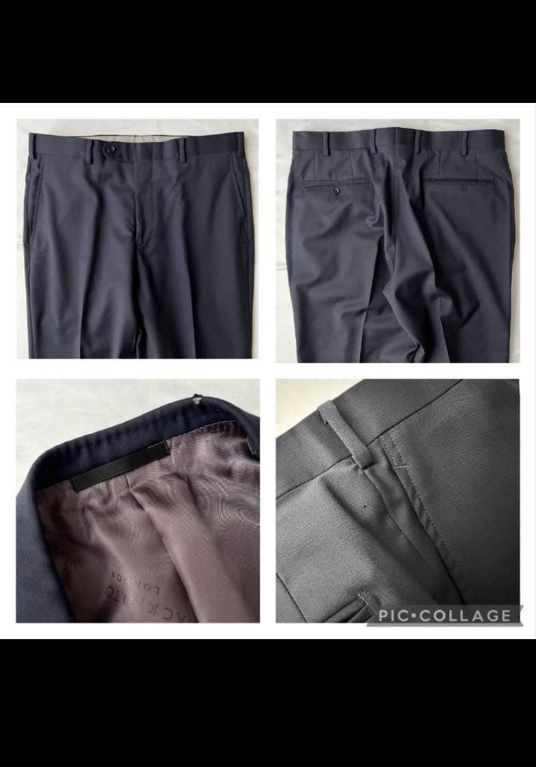 【美品】マッキントッシュロンドン イタリア製生地　セットアップ スーツ ネイビー