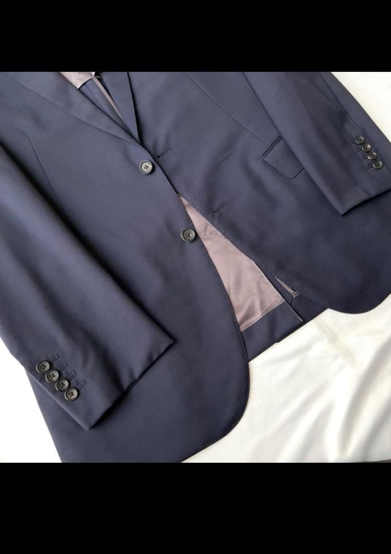 【美品】マッキントッシュロンドン イタリア製生地　セットアップ スーツ ネイビー