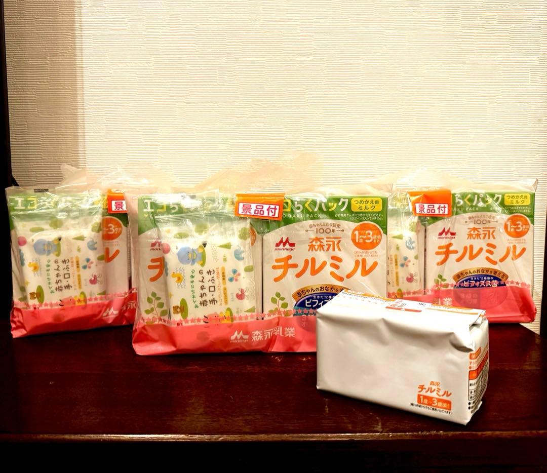 しろ森永 フォローアップミルク チルミル エコらくパック つめかえ用13袋