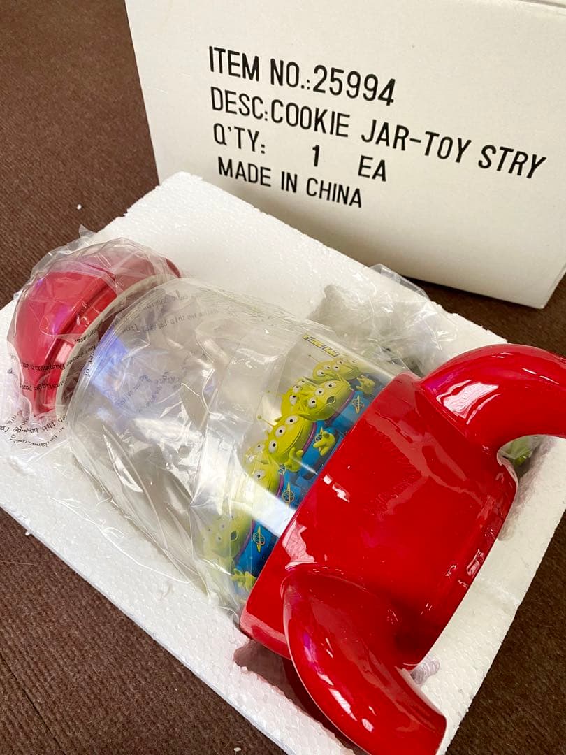 アンティーク ディズニー トイストーリー バズライトイヤー 陶器製クッキージャー