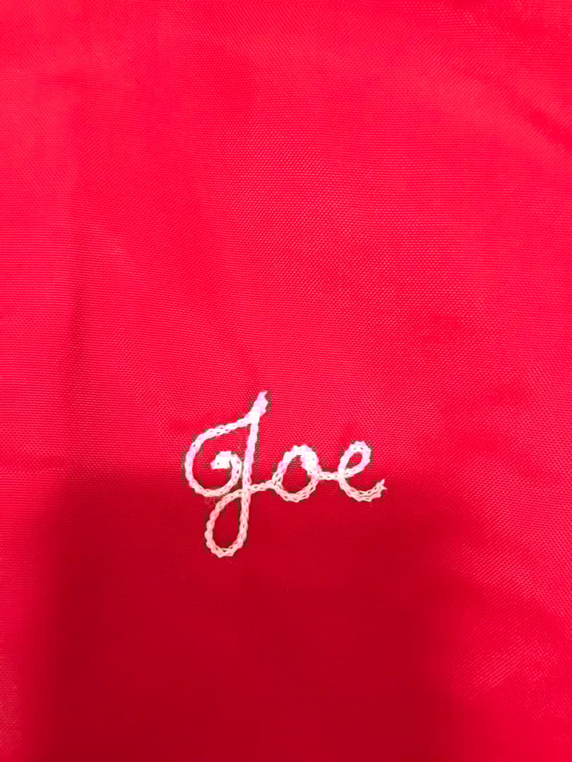 人気商品、USA製、90's、レアなjoe選手着用、WISCONSINスタジャン