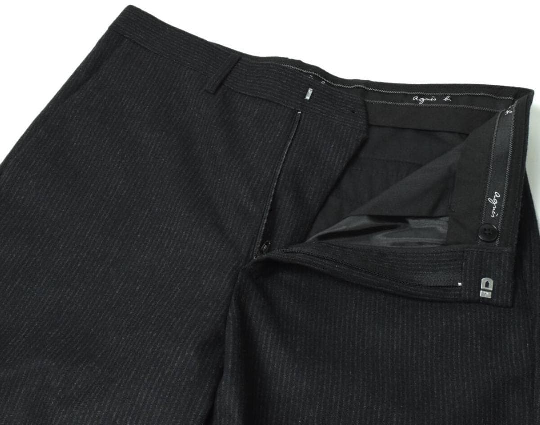 未使用3.8万 アニエスベーオム ストライプ ウールスラックス 40 パンツ