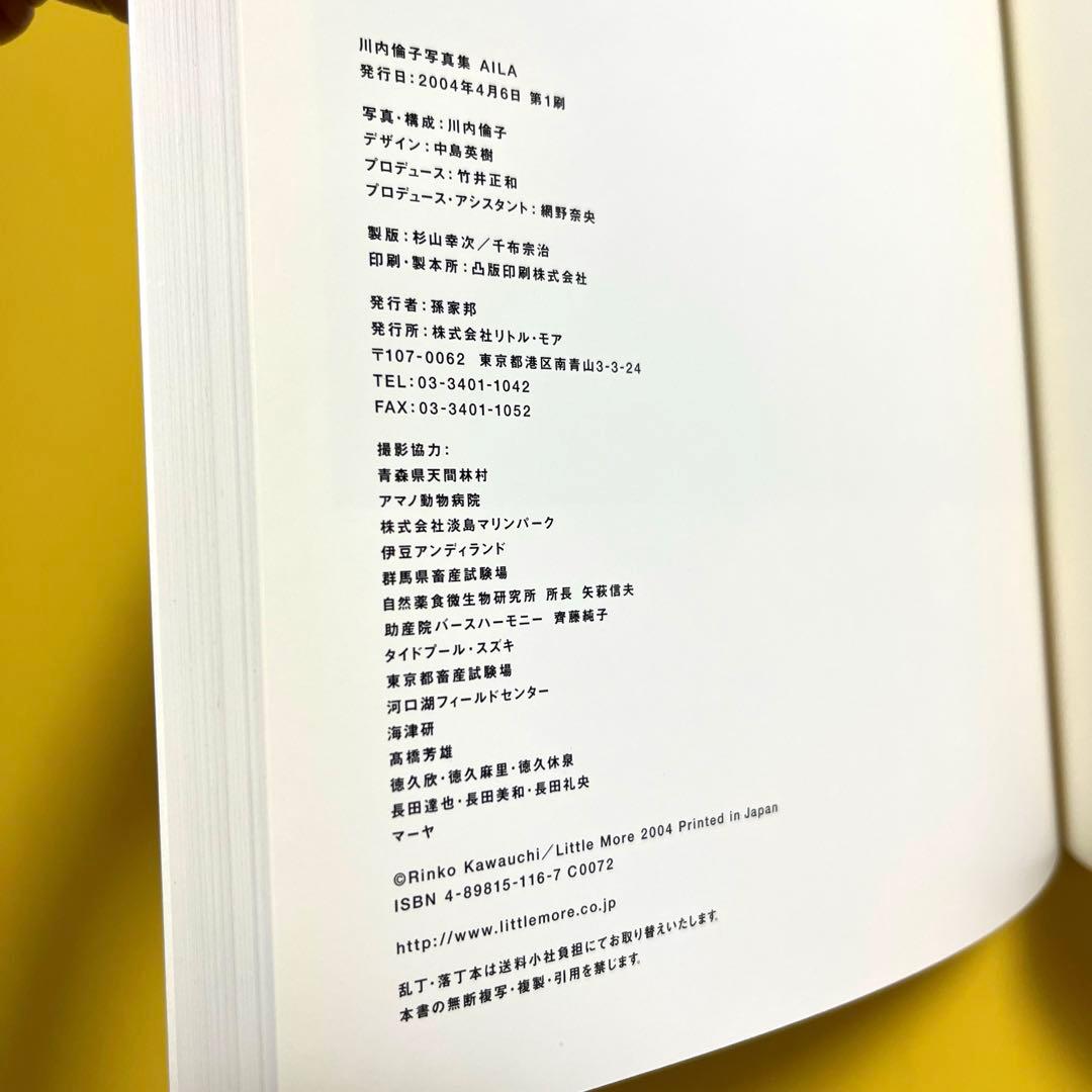 【初版】川内倫子 Rinko Kawauchi 写真集 AILA, アイーラ