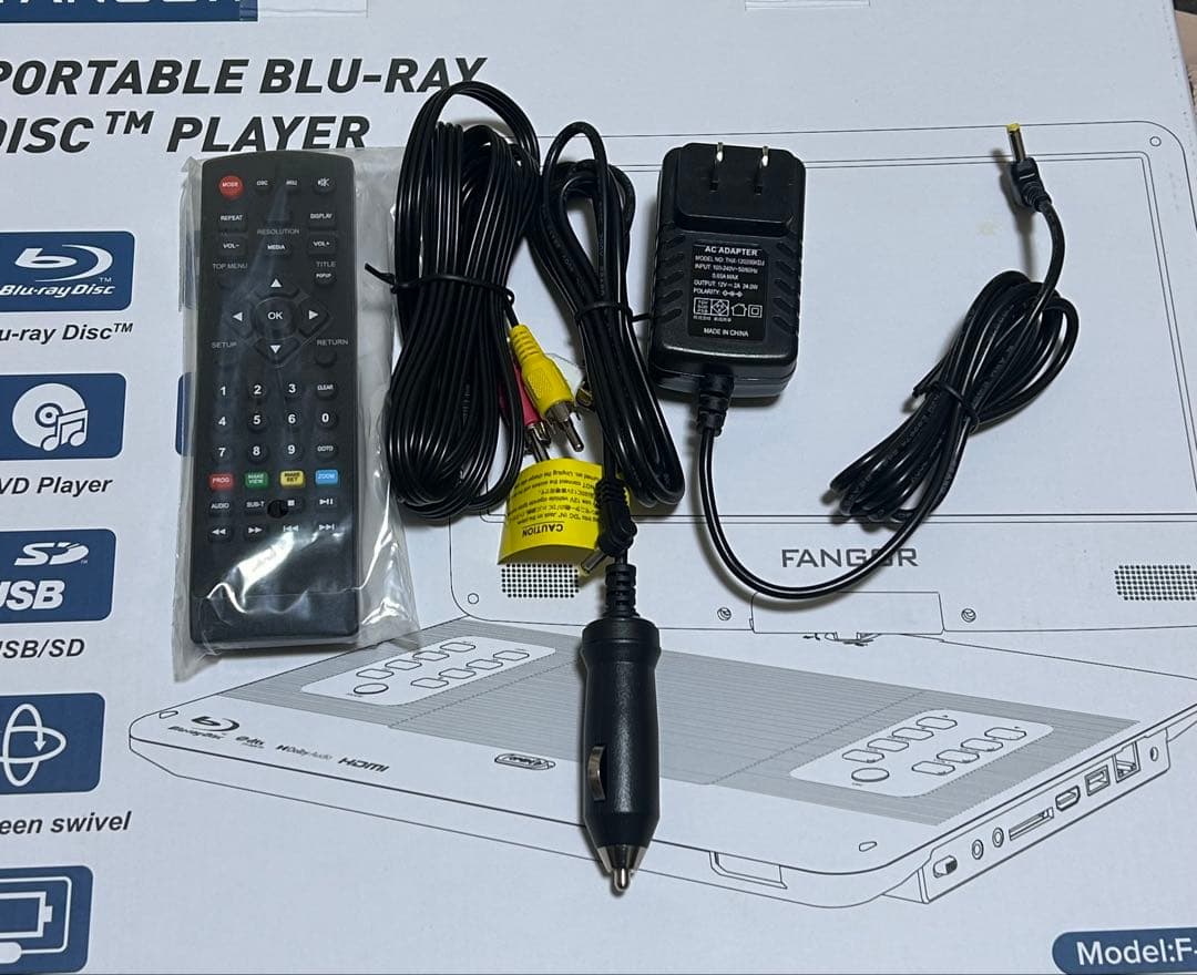 FANGOR ポータブルブルーレイプレーヤー BR143 14.1インチ