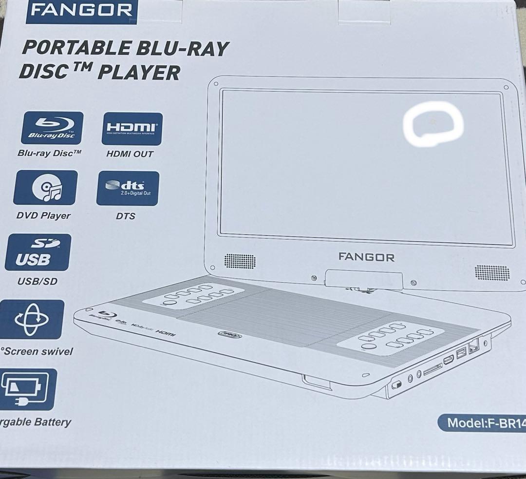 FANGOR ポータブルブルーレイプレーヤー BR143 14.1インチ