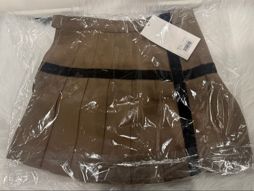 【新品未使用】Valentine ribbon mini skirt beige