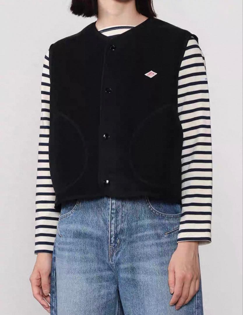 DANTON(ダントン)フリース カラーレスベスト WOMEN レディース