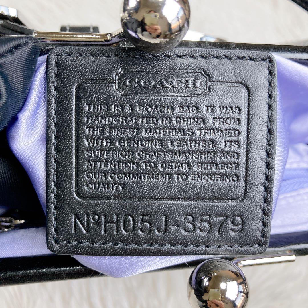 ✨美品✨COACH コーチ　ハンドバッグ　ミニバッグ　がま口　ビジュー　ソーホー