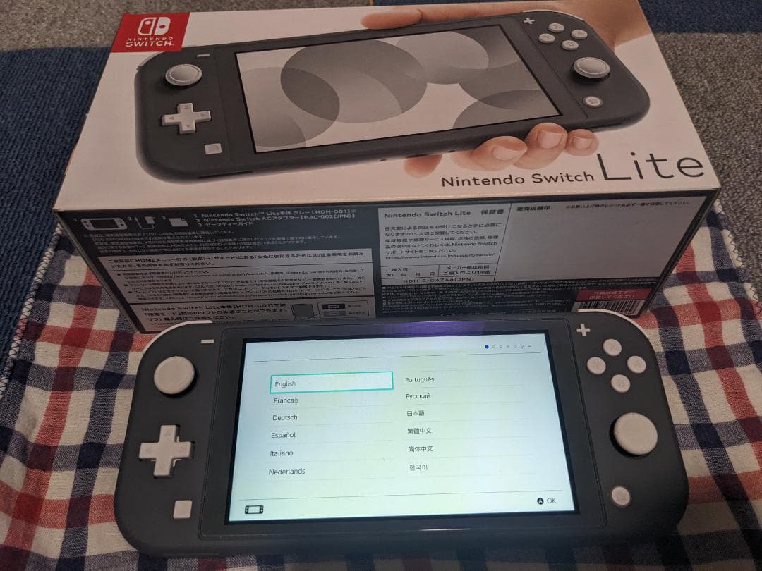 Nintendo Switch Lite グレー 128GBのSDカード付