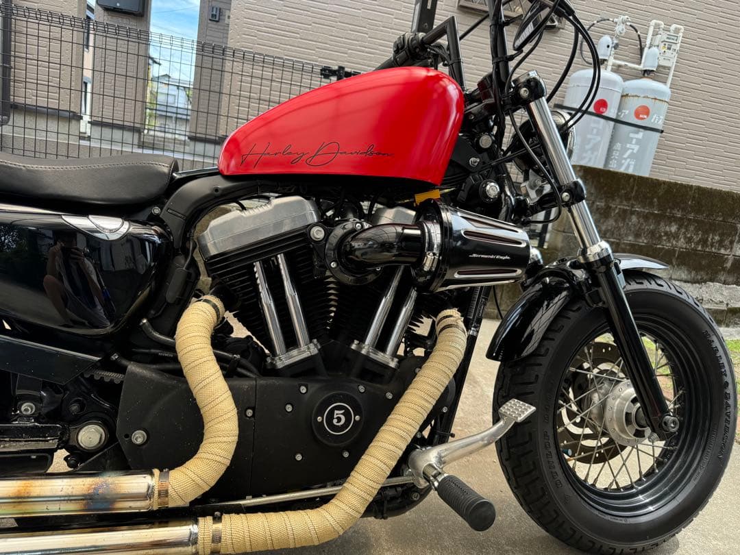 サイモンカスタム　タンクカバー　マットレッド