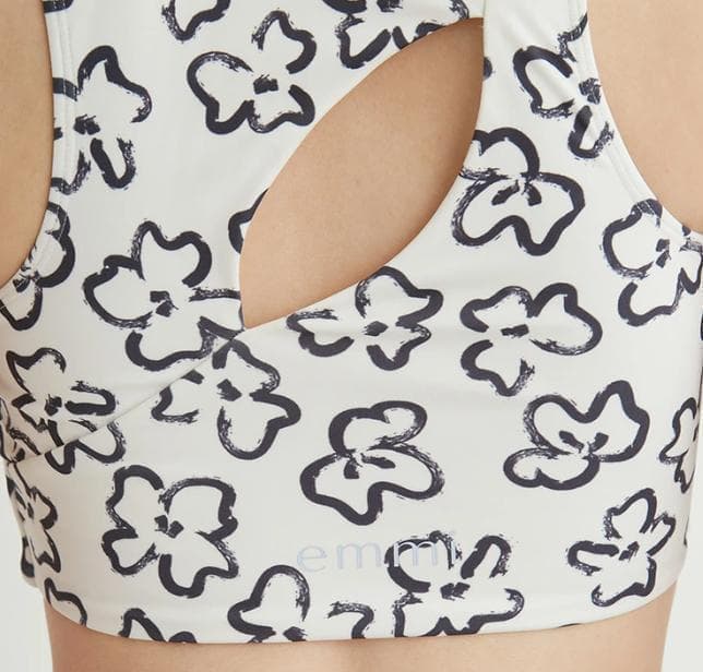 emmi yoga エミ ヨガウェア 上下セット ブラ レギンス 花柄 新品