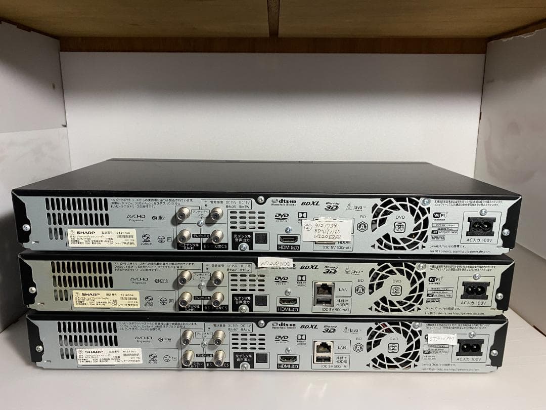 レコーダー SHARP ULTRAHD 4K BD-UT1100 HDD:2TB/3TB