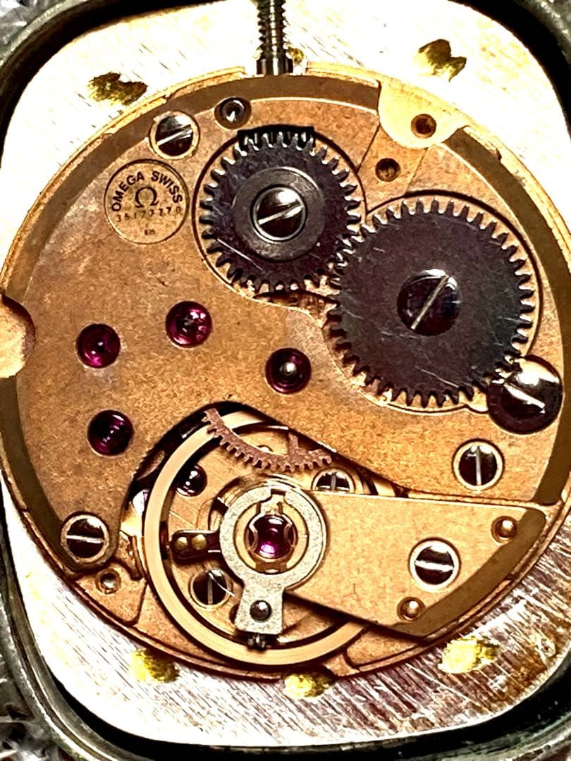 N*n様 オメガ ジュネーヴ ダイヤベゼル 手巻きレディース腕時計【稼働品】