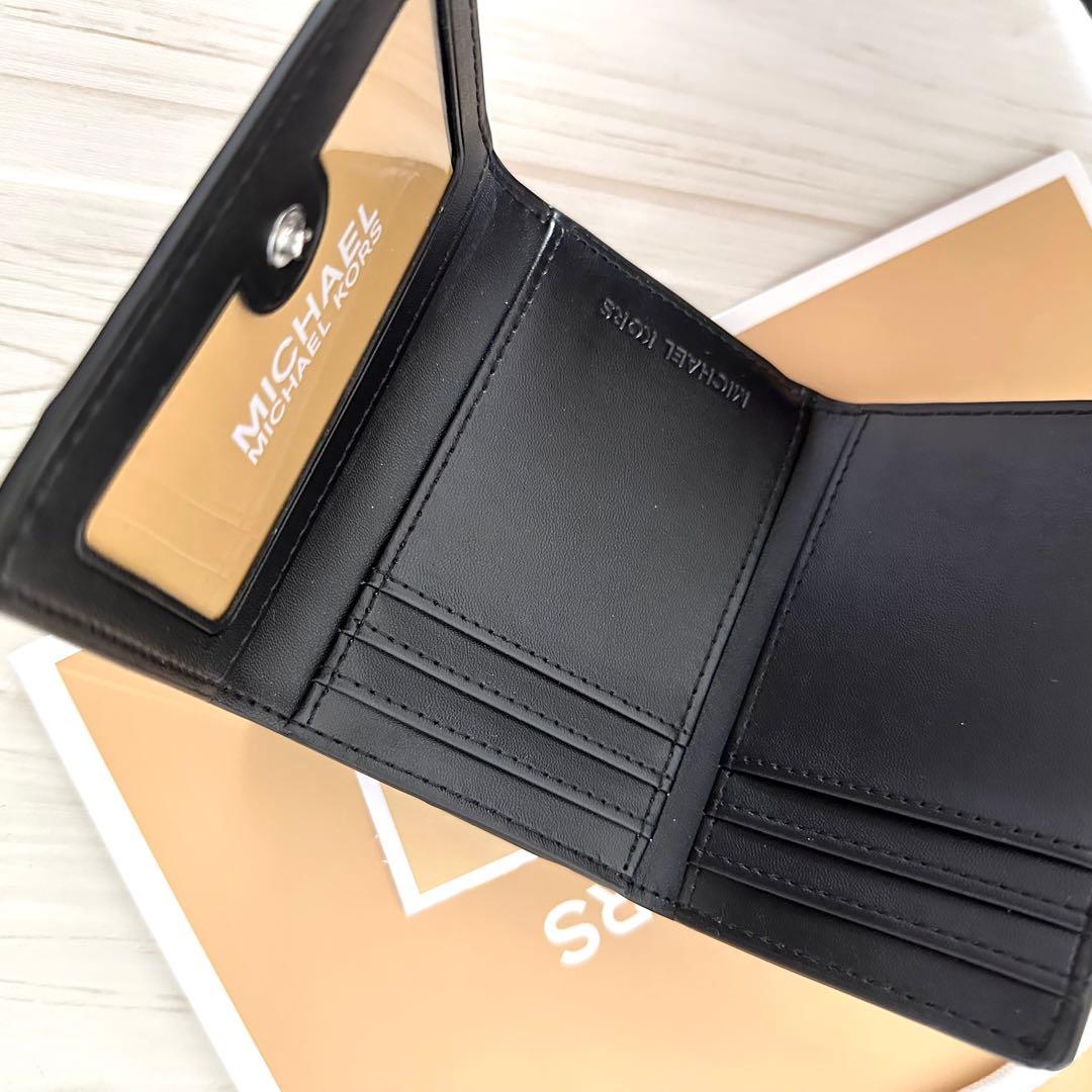 ★ 新品 MICHAEL KORS財布 折り財布 がま口 ブラック　三つ折り財布