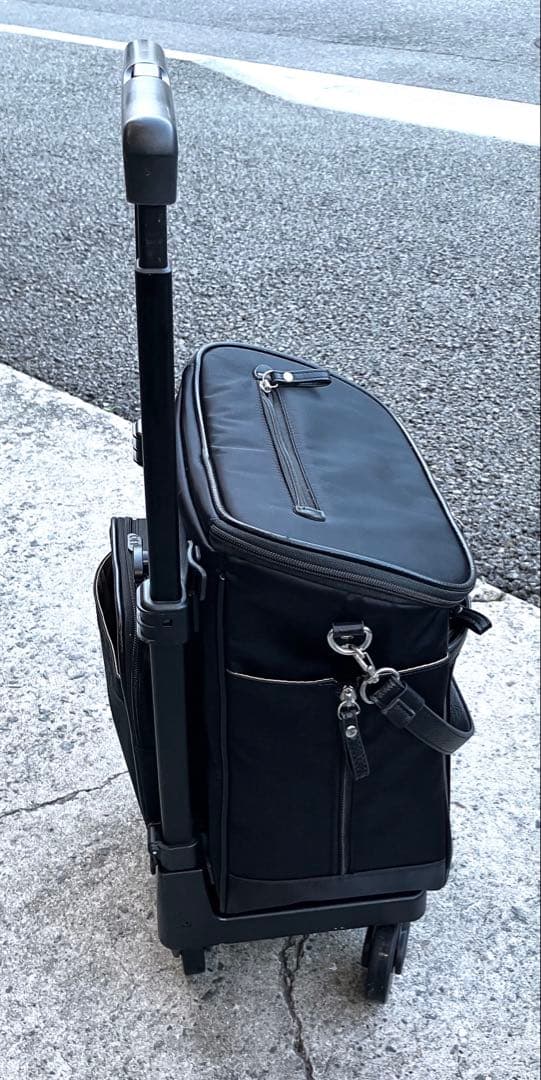 スワニーリニーエ D-597　ブラック4輪ストッパーショッピングカート