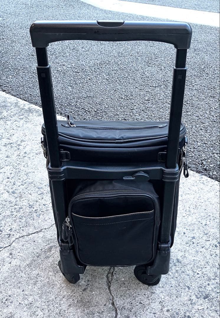 スワニーリニーエ D-597　ブラック4輪ストッパーショッピングカート