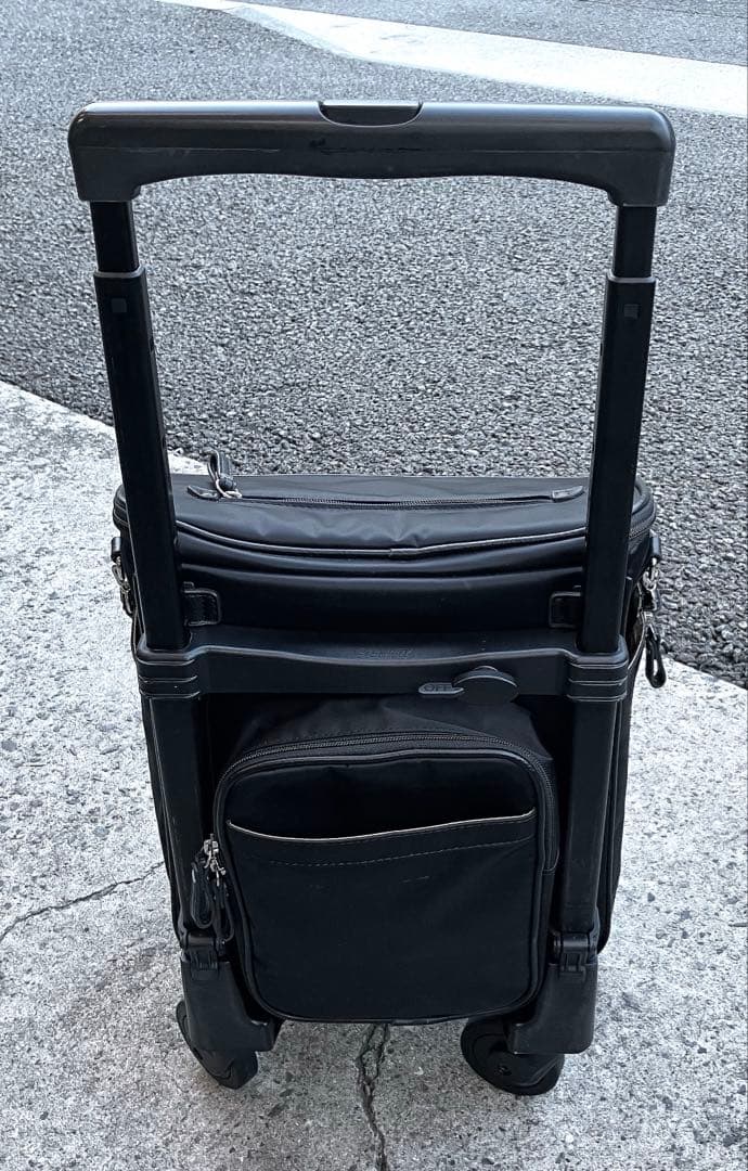 スワニーリニーエ D-597　ブラック4輪ストッパーショッピングカート