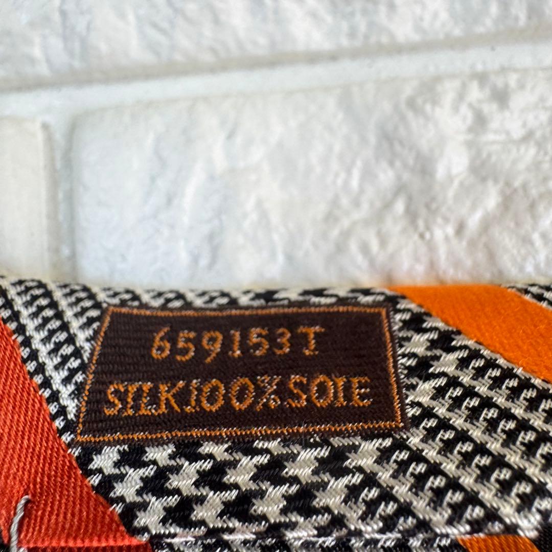 ゴルゴ様　HERMES エルメス　ネクタイ　ストライプ　チェック