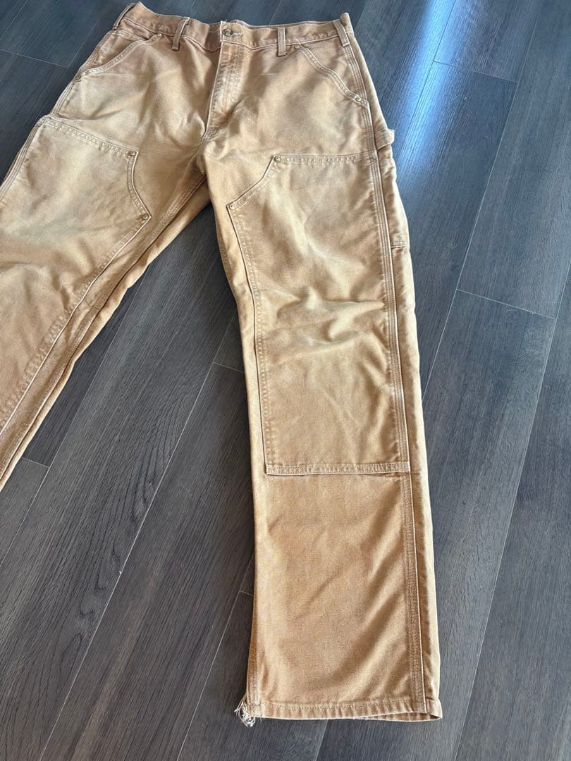 希少サイズ33 USA製 ビンテージ カーハート ダブルニー ペインターパンツ