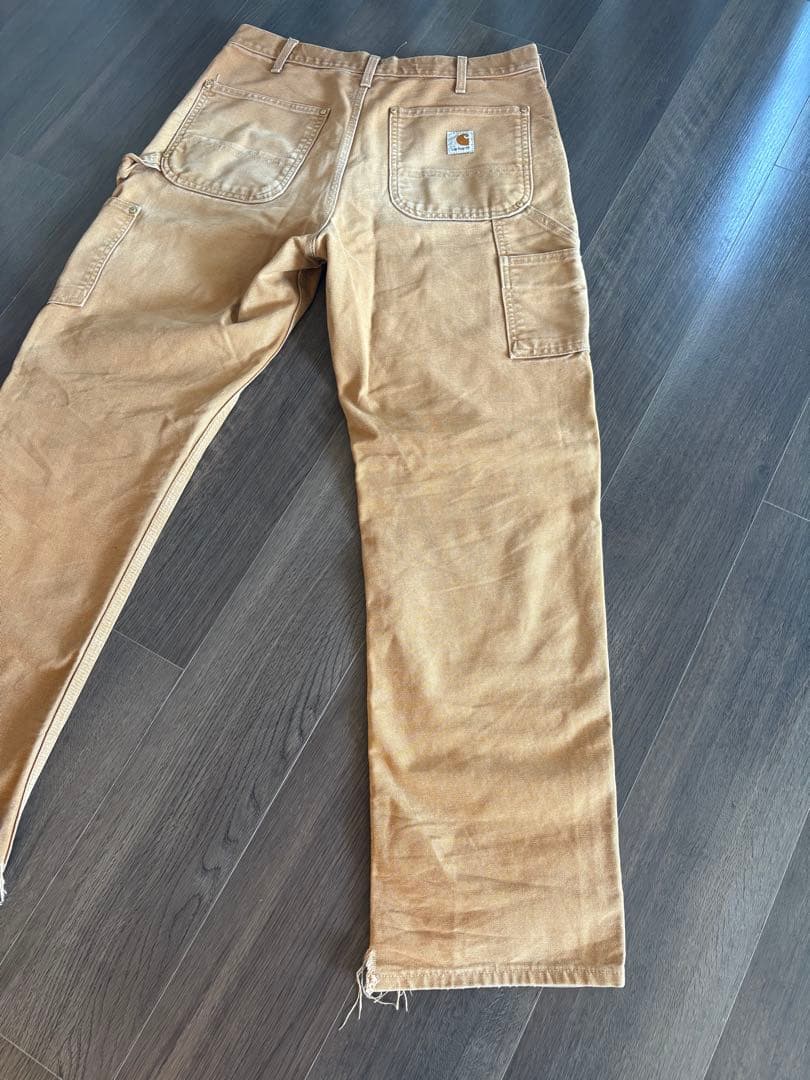 希少サイズ33 USA製 ビンテージ カーハート ダブルニー ペインターパンツ