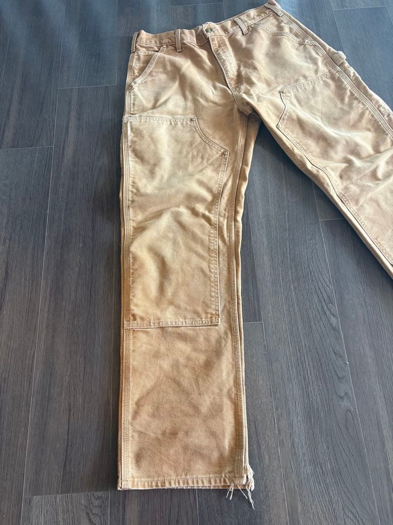 希少サイズ33 USA製 ビンテージ カーハート ダブルニー ペインターパンツ