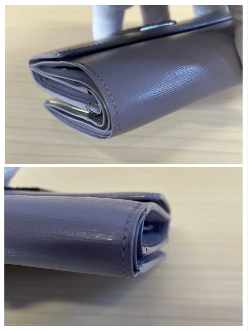 GIVENCHY ジバンシー　キップスキン　二つ折り財布　薄紫　パープル