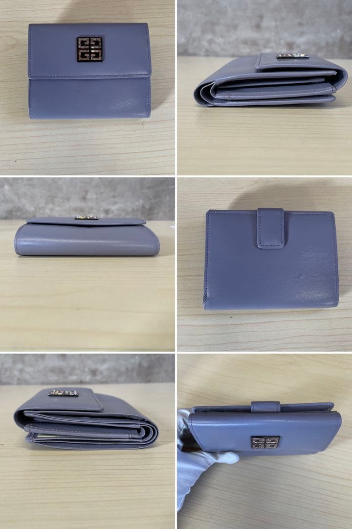 GIVENCHY ジバンシー　キップスキン　二つ折り財布　薄紫　パープル