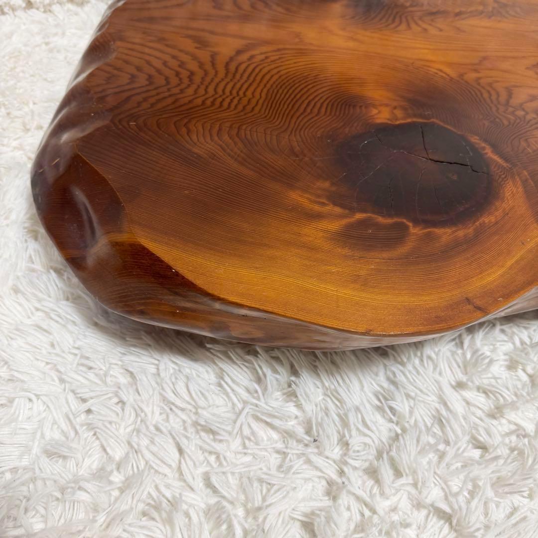 【刻印彫り】世界遺産　屋久杉 一枚板 極上木目 天然木総無垢 ローテーブル