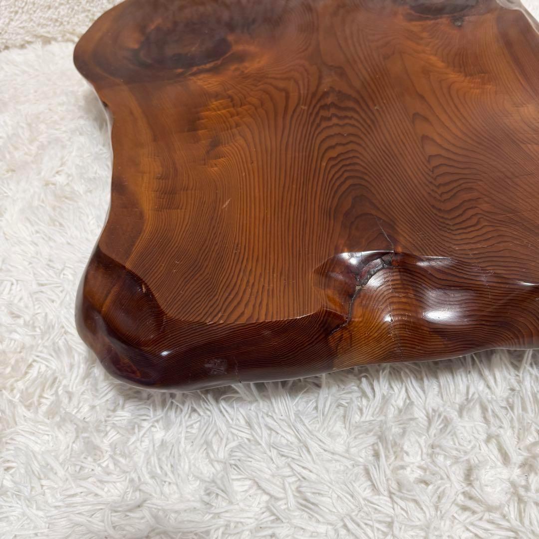 【刻印彫り】世界遺産　屋久杉 一枚板 極上木目 天然木総無垢 ローテーブル