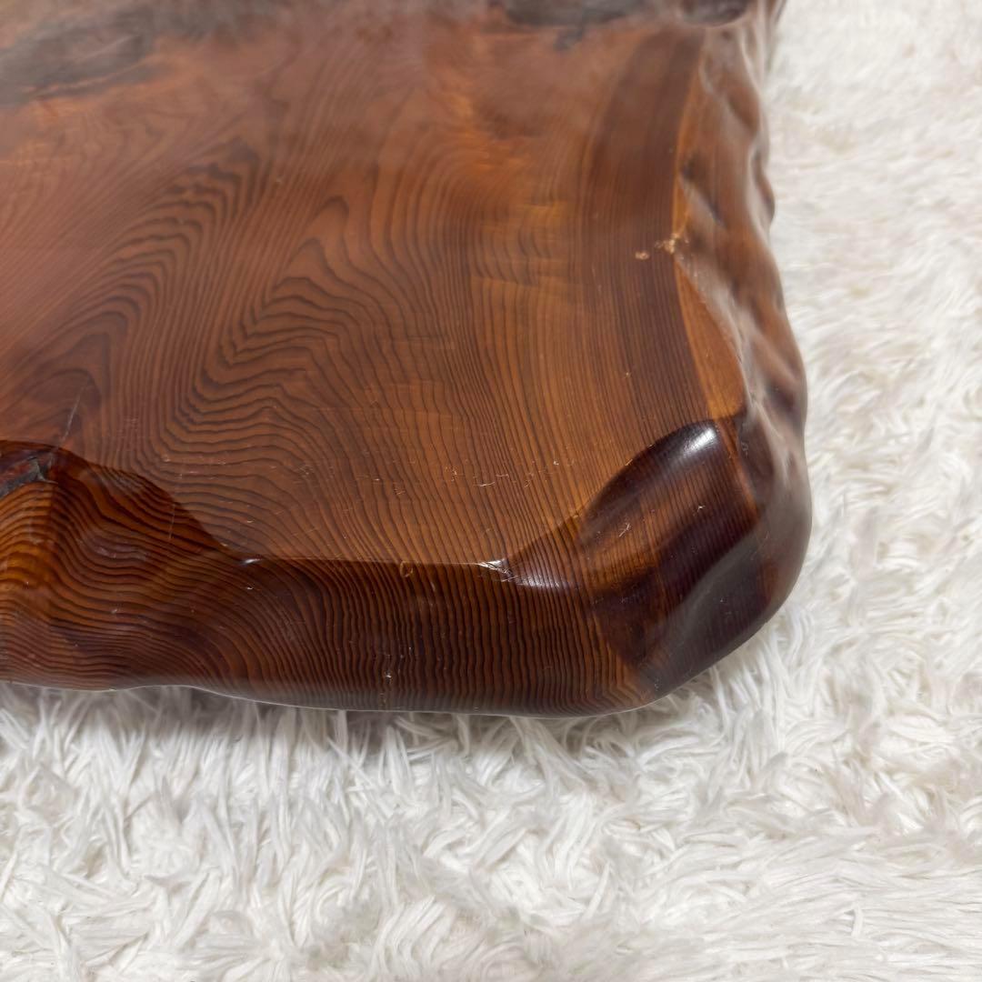 【刻印彫り】世界遺産　屋久杉 一枚板 極上木目 天然木総無垢 ローテーブル