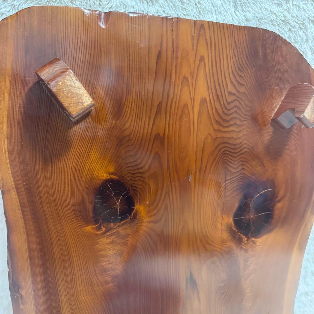 【刻印彫り】世界遺産　屋久杉 一枚板 極上木目 天然木総無垢 ローテーブル