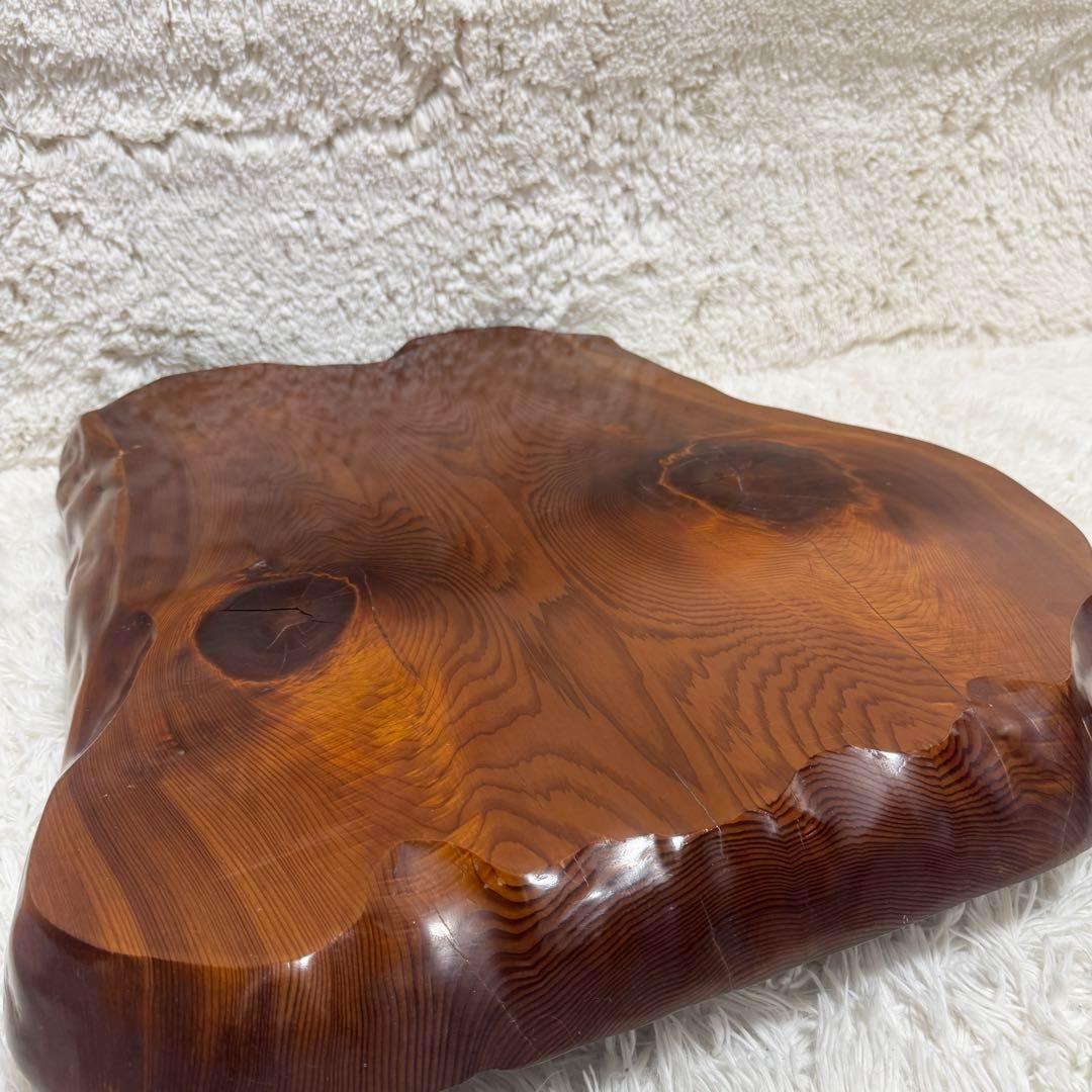 【刻印彫り】世界遺産　屋久杉 一枚板 極上木目 天然木総無垢 ローテーブル