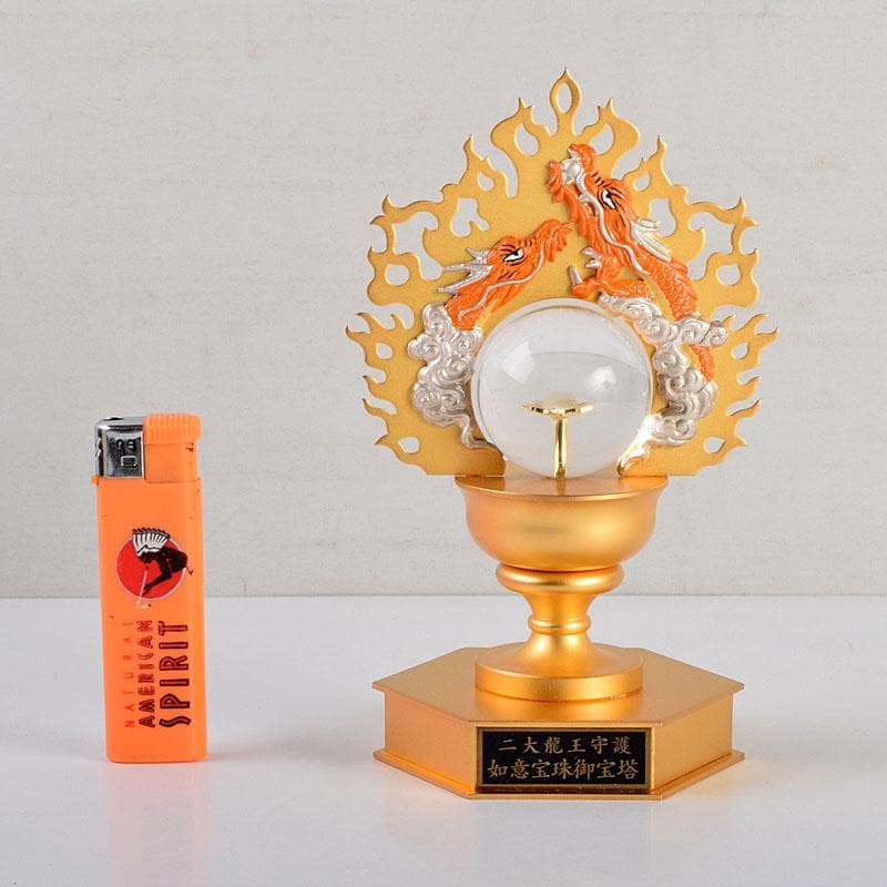 ヒデ　仏教美術　阿含宗　二大龍王守護　如意宝珠御宝塔　共箱　C　8890