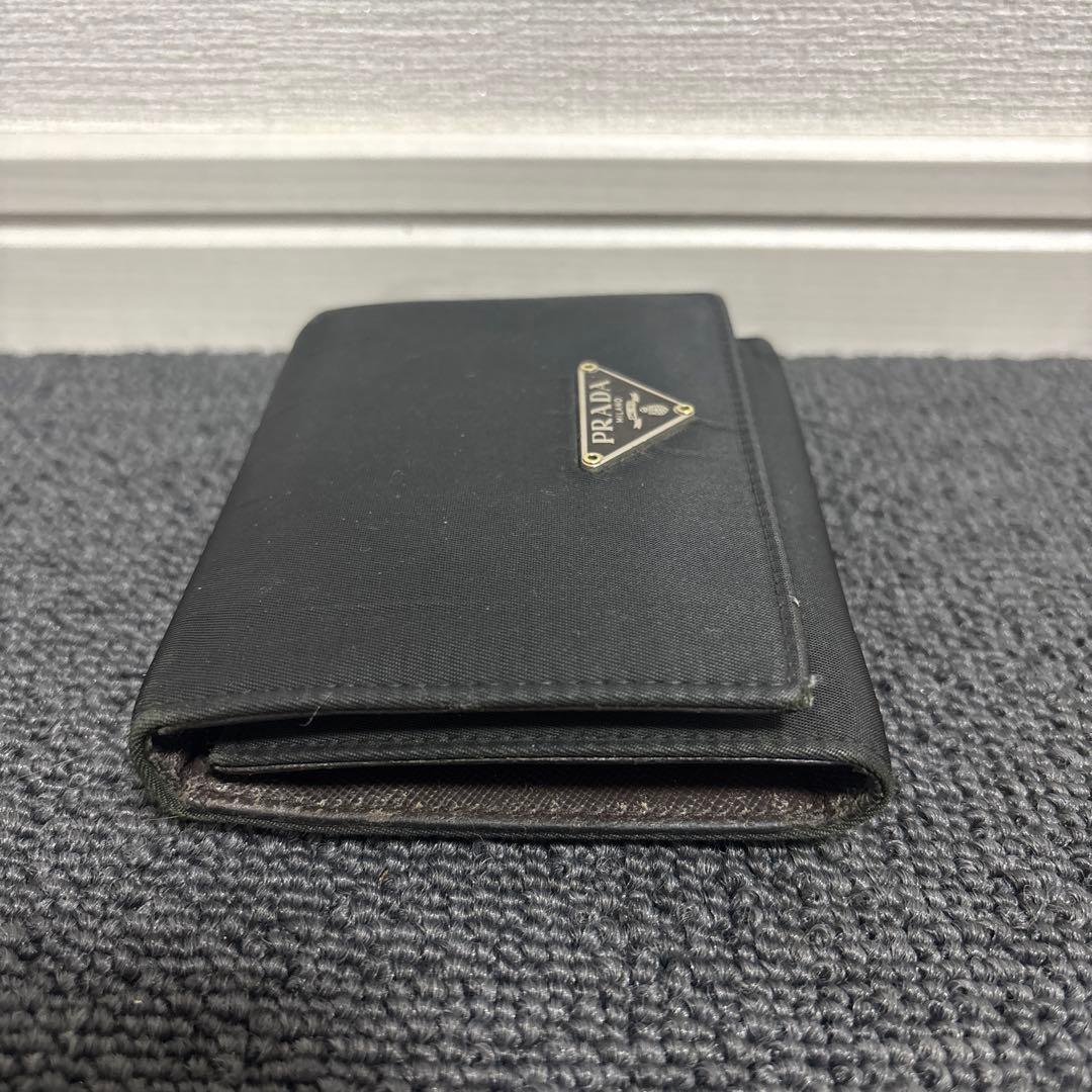 PRADA ナイロン　茶色　三つ折り財布