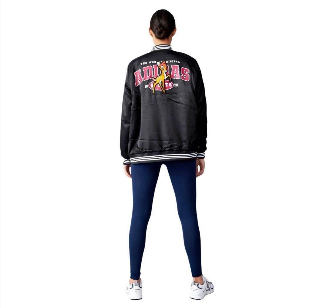 【新品】Bambi×adidas 黒★サテンボンバージャケット★中綿ジャケット