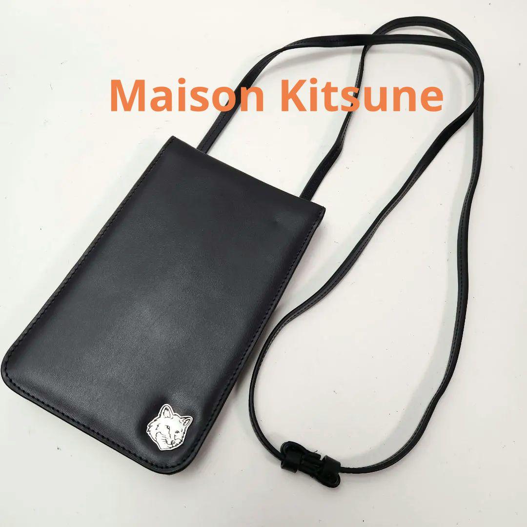 さ*ん様 【023】メゾンキツネ ブラック フォックスヘッドポシェット スマホシ