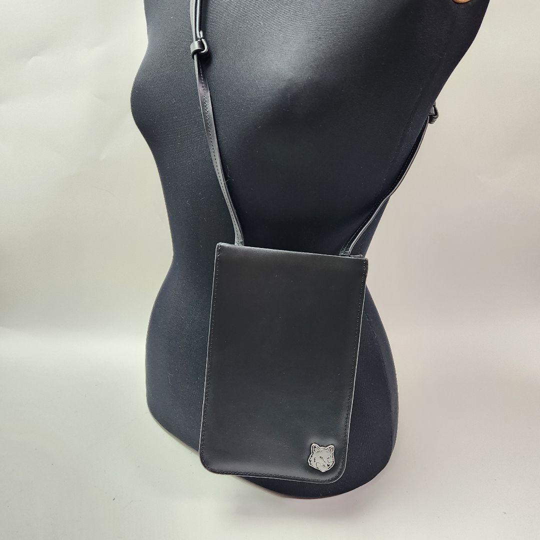 さ*ん様 【023】メゾンキツネ ブラック フォックスヘッドポシェット スマホシ