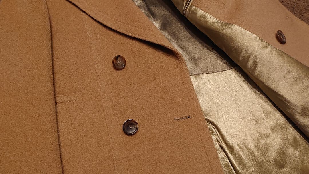 新品44R グッチPコート キャメル100% GUCCI