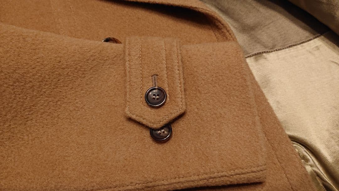 新品44R グッチPコート キャメル100% GUCCI